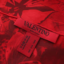 VALENTINO Floral Scarf Silk Red Auth am11699V-12