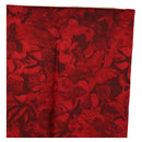 VALENTINO Floral Scarf Silk Red Auth am11699V-4