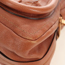 Chloe Paraty Handtas Leer 2way Bruin Goud Auth am11700V-16