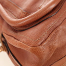 Chloe Paraty Handtas Leer 2way Bruin Goud Auth am11700V-17
