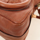 Chloe Paraty Handtas Leer 2way Bruin Goud Auth am11700V-18