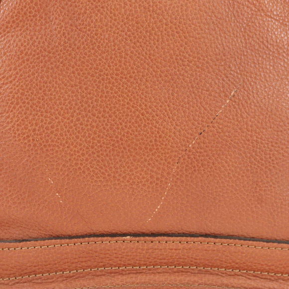 Chloe Paraty Handtas Leer 2way Bruin Goud Auth am11700V