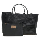 BOTTEGA VENETA INTRECCIATO Cabas GM Hand Bag Leather Black Auth am11701SM-1