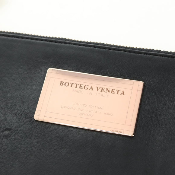 BOTTEGA VENETA INTRECCIATO Cabas GM Hand Bag Leather Black Auth am11701SM