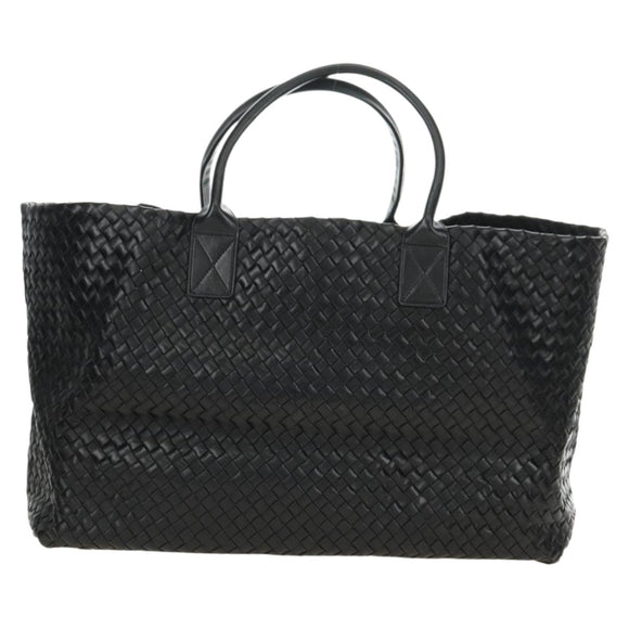 BOTTEGA VENETA INTRECCIATO Cabas GM Hand Bag Leather Black Auth am11701SM