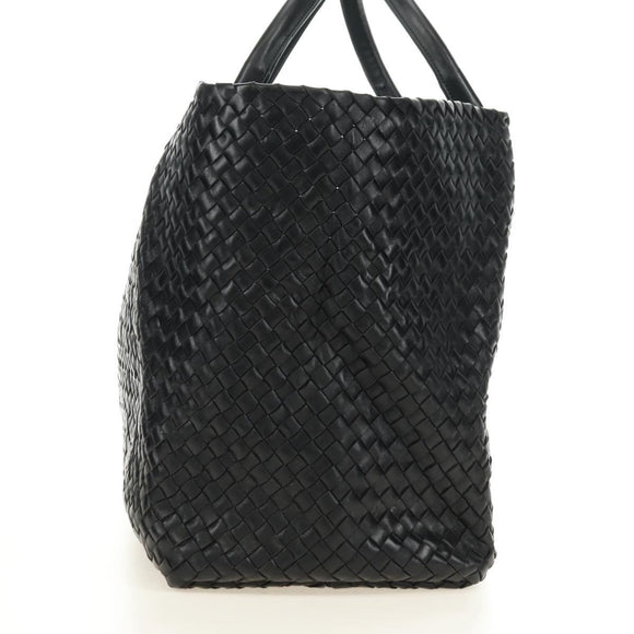 BOTTEGA VENETA INTRECCIATO Cabas GM Hand Bag Leather Black Auth am11701SM