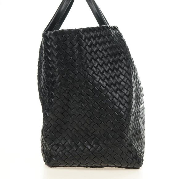 BOTTEGA VENETA INTRECCIATO Cabas GM Hand Bag Leather Black Auth am11701SM