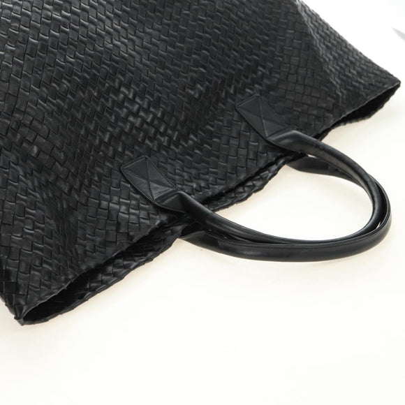 BOTTEGA VENETA INTRECCIATO Cabas GM Hand Bag Leather Black Auth am11701SM