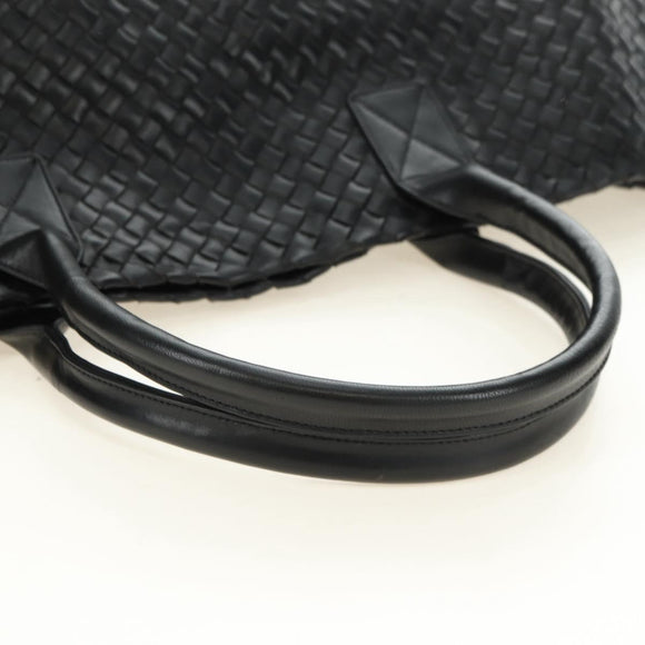 BOTTEGA VENETA INTRECCIATO Cabas GM Hand Bag Leather Black Auth am11701SM