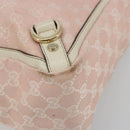 GUCCI GG Canvas Tote Bag Pink Gold 141472 Auth am11704-9