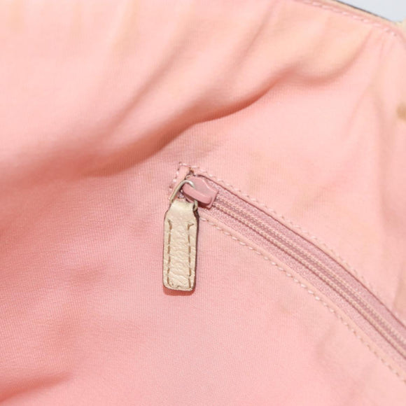 GUCCI GG Canvas Tote Bag Pink Gold 141472 Auth am11704