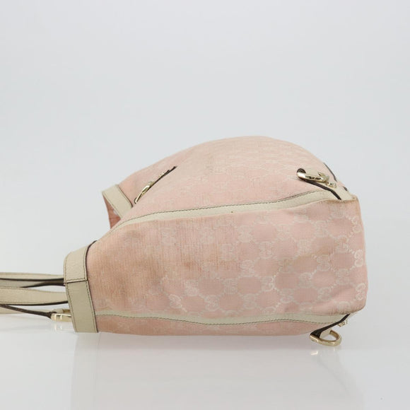 GUCCI GG Canvas Tote Bag Pink Gold 141472 Auth am11704