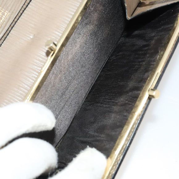 FENDI Zucchino Canvas Clutch Bag Coated Canvas 2 Set Beige Auth am11707