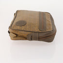FENDI Zucchino Canvas Clutch Bag Coated Canvas 2 Set Beige Auth am11707-4