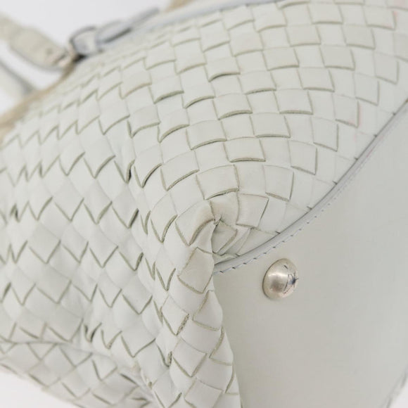 BOTTEGA VENETA INTRECCIATO Tote Bag Leather White Auth am11708A