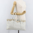 BOTTEGA VENETA INTRECCIATO Tote Bag Leather White Auth am11708A-28