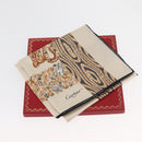 CARTIER Schal Seide Elfenbein Original am11709V-13