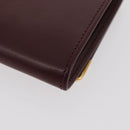 CARTIER Must Line Coin Purse Leather Bordeaux Gold Auth am11712V-16
