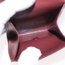 CARTIER Must Line Coin Purse Leather Bordeaux Gold Auth am11712V-9