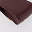 CARTIER Must Line Cigarette Case Leather Bordeaux Gold Auth am11713V-10