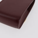 CARTIER Must Line Cigarette Case Leather Bordeaux Gold Auth am11713V-11