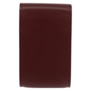 CARTIER Must Line Cigarette Case Leather Bordeaux Gold Auth am11713V-3
