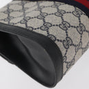 GUCCI GG Supreme Sherry Line Clutch Bag PVC Navy Auth am11720A-15