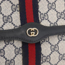 GUCCI GG Supreme Sherry Line Clutch Bag PVC Navy Auth am11720A-8