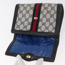 GUCCI GG Supreme Sherry Line Clutch Bag PVC Navy Auth am11720A-9