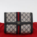 GUCCI GG Supreme Sherry Line Clutch Bag PVC Navy Auth am11720A-12