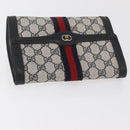 GUCCI GG Supreme Sherry Line Clutch Bag PVC Navy Auth am11720A-5