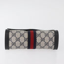 GUCCI GG Supreme Sherry Line Clutch Bag PVC Navy Auth am11720A-6