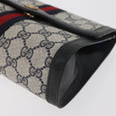 GUCCI GG Supreme Sherry Line Clutch Bag PVC Navy Auth am11720A-14