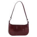 CARTIER happy Birthday Hand Bag Patent leather Bordeaux Silver Auth am11722V-1