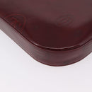 CARTIER happy Birthday Hand Bag Patent leather Bordeaux Silver Auth am11722V-16