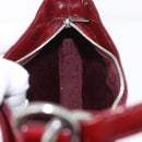 CARTIER happy Birthday Hand Bag Patent leather Bordeaux Silver Auth am11722V-17