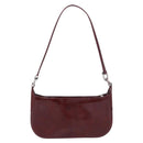 CARTIER happy Birthday Hand Bag Patent leather Bordeaux Silver Auth am11722V-2