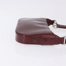 CARTIER happy Birthday Hand Bag Patent leather Bordeaux Silver Auth am11722V-3
