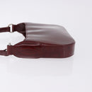 CARTIER happy Birthday Hand Bag Patent leather Bordeaux Silver Auth am11722V-4