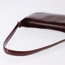 CARTIER happy Birthday Hand Bag Patent leather Bordeaux Silver Auth am11722V-7