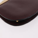 CARTIER Must Line Clasp Coin Purse Leather Bordeaux Gold Auth am11723V-15
