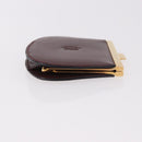 CARTIER Must Line Clasp Coin Purse Leather Bordeaux Gold Auth am11723V-3