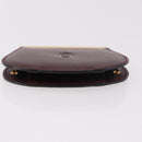 CARTIER Must Line Clasp Coin Purse Leather Bordeaux Gold Auth am11723V-6