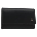 CARTIER Pasha Six Hooks Key Case Leather Black Silver Auth am11724V-1