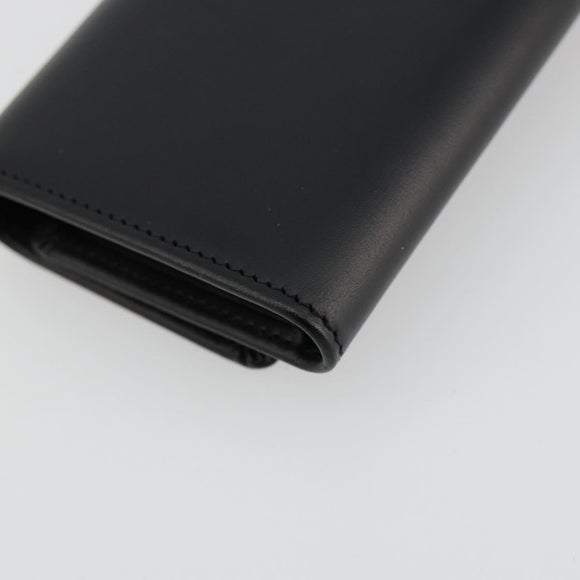 CARTIER Pasha Six Hooks Key Case Leather Black Silver Auth am11724V