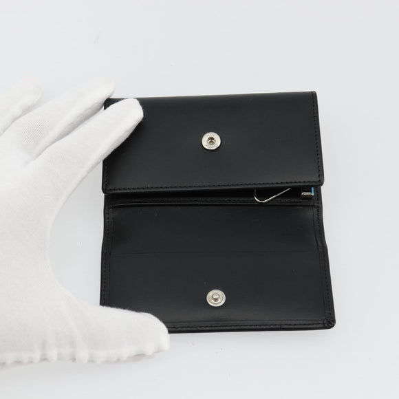 CARTIER Pasha Six Hooks Key Case Leather Black Silver Auth am11724V