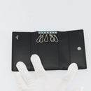CARTIER Pasha Six Hooks Key Case Leather Black Silver Auth am11724V-20