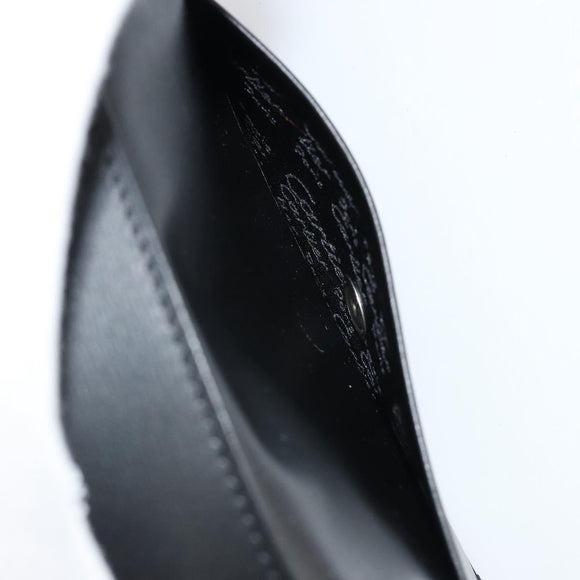 CARTIER Pasha Six Hooks Key Case Leather Black Silver Auth am11724V