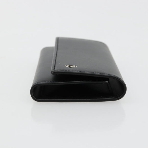 CARTIER Pasha Six Hooks Key Case Leather Black Silver Auth am11724V