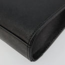 BURBERRY Clutch Bag PVC Canvas Black Silver Auth am11725V-15
